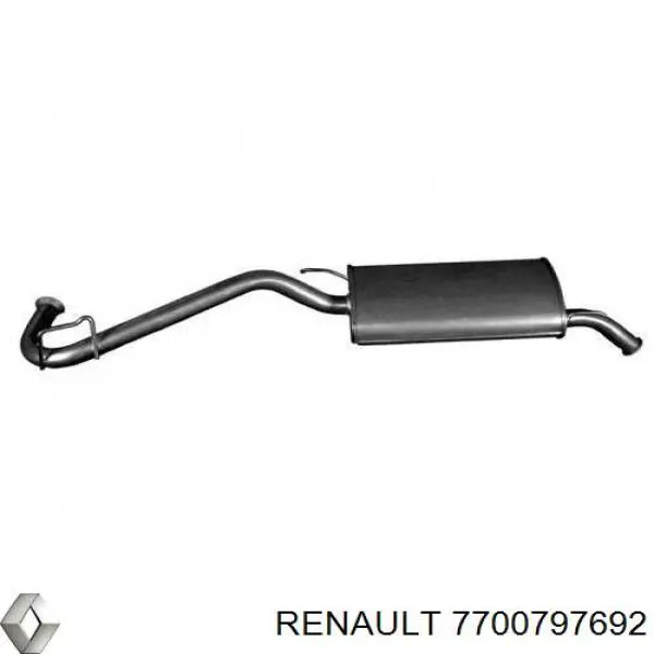 Глушник, задня частина Renault Clio 1 (BC57, 5357) (Рено Кліо)