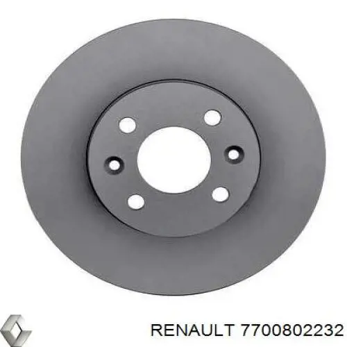 Диск гальмівний передній 7700802232 Renault (RVI)