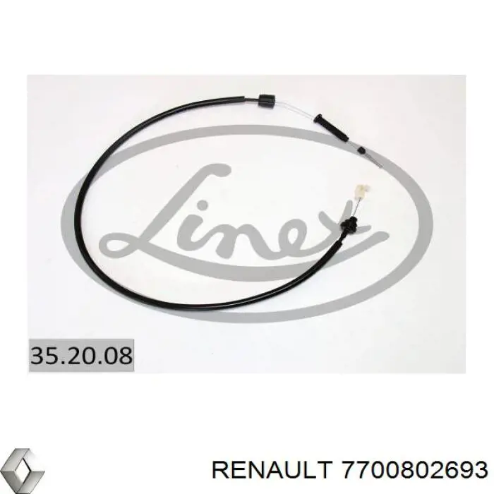 7700802693 Renault (RVI) Трос газу (акселератора)