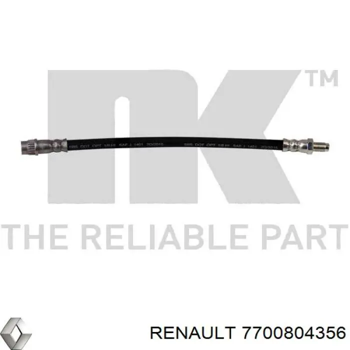 Купити 7700804356 Renault (RVI) Гальмівні шланги передні