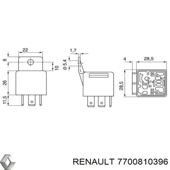  Renault (RVI) 7700810396 ціна, від 5.07 USD