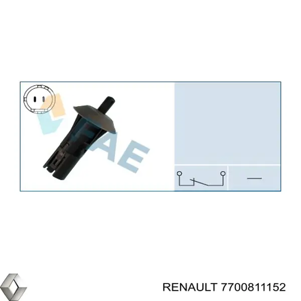 Купити 7700811152 Renault (RVI) Датчик закривання дверей (кінцевий вимикач)