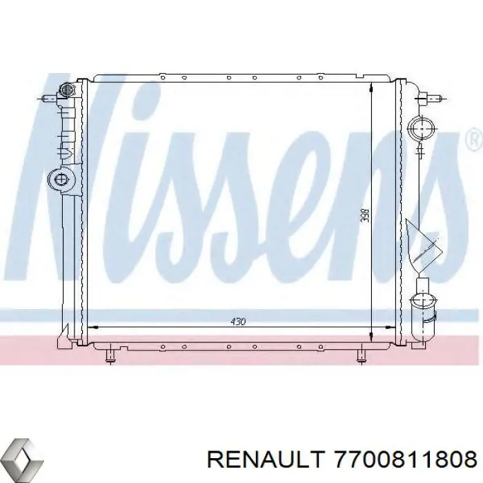Радіатор основний Renault (RVI) 7700811808 ціна, від 45.61 USD