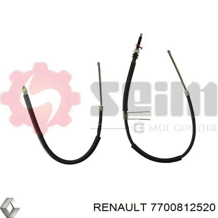 Трос стоянкового гальма задній лівий Renault (RVI) 7700812520 ціна, від 8.42 USD