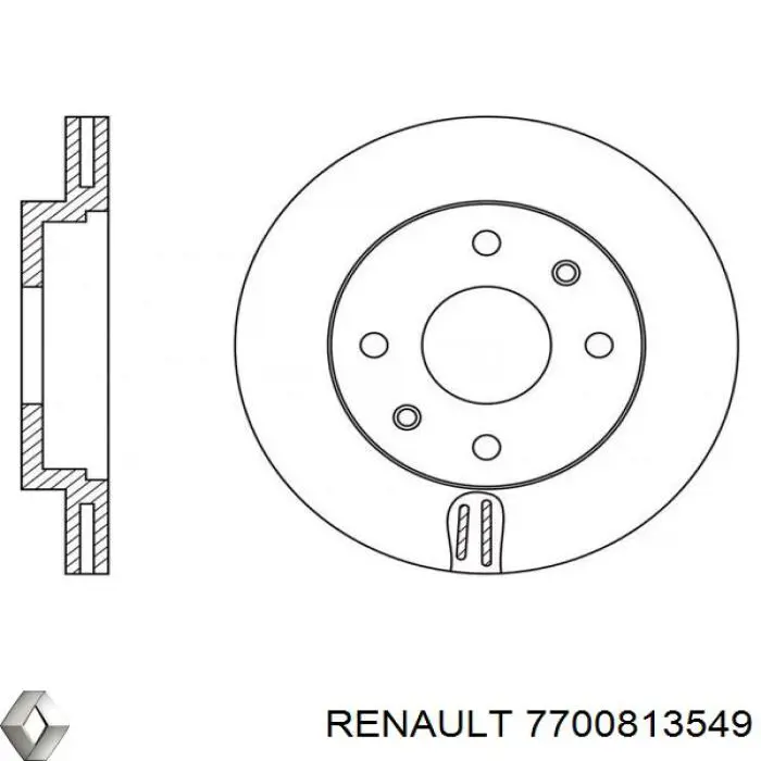 Гальмівні диски передні 7700813549 Renault (RVI)