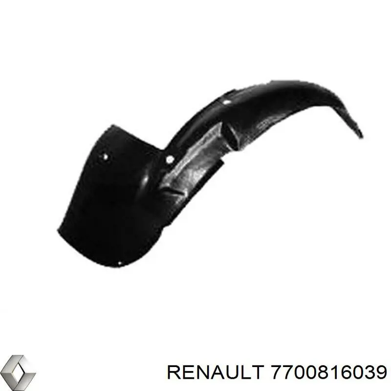 Підкрилок переднього крила, лівий Renault (RVI) 7700816039 ціна, від 13.11 USD