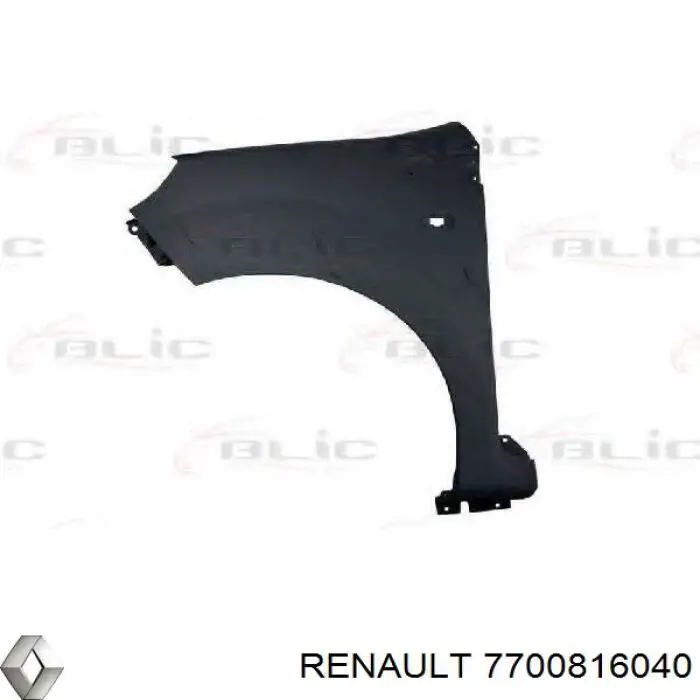 Подкрильнікі переднього крила, правий Renault (RVI) 7700816040 ціна, від 13.14 USD