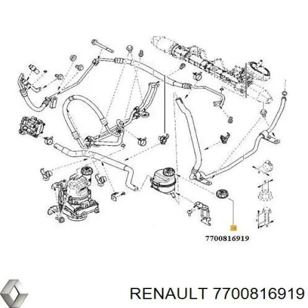 Купити 7700816919 Renault (RVI) Кришка бачка насосу г/п керма