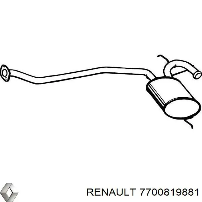 Глушник Renault (RVI) 7700819881 ціна, від 46.73 USD