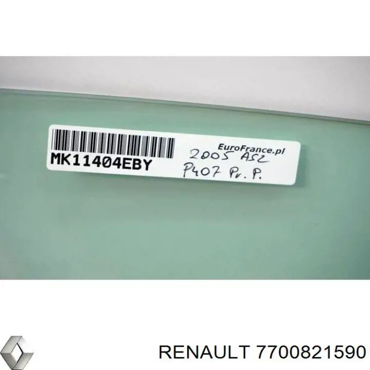 7700821590 Renault (RVI) Стукло багажника, праве