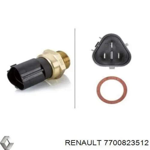 7700823512 Renault (RVI) термо-датчик включення вентилятора радіатора