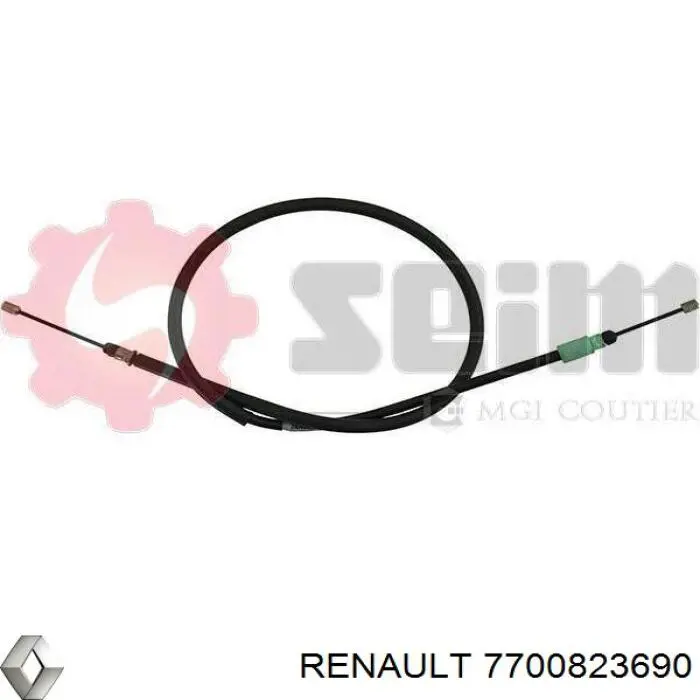 Трос ручного гальма задній, правий/лівий Renault (RVI) 7700823690 ціна, від 8.20 USD