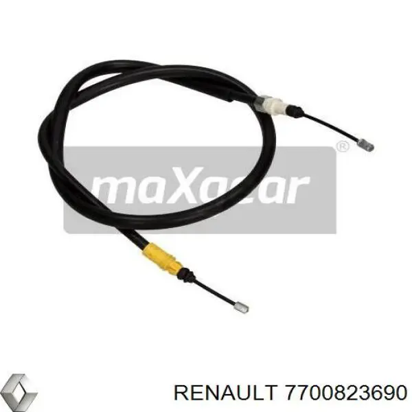 Купити 7700823690 Renault (RVI) Трос ручного гальма задній, правий/лівий