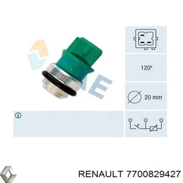 Термодатчик охолоджуючої рідини Renault (RVI) 7700829427 ціна, від 13.17 USD