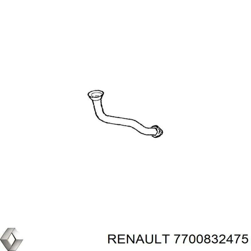 7700832475 Renault (RVI) труба приймальна (штани глушника, передня)