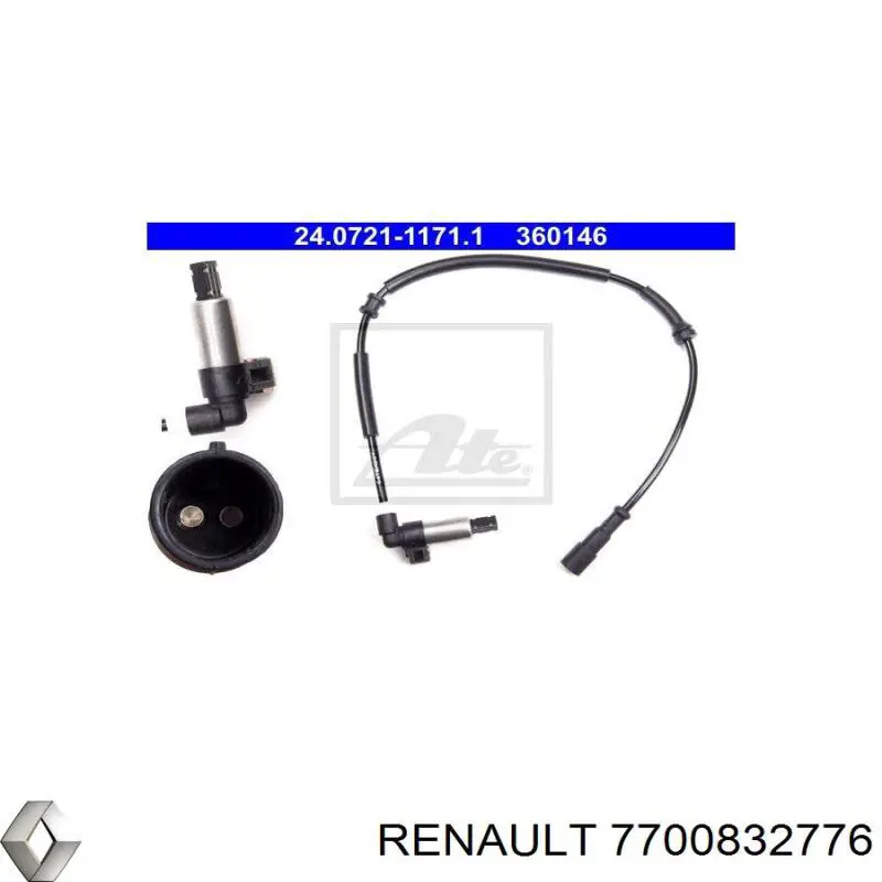 Датчик АБС задній лівий Renault (RVI) 7700832776 ціна, від 26.22 USD
