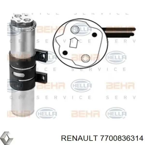 Купити 7700836314 Renault (RVI) Ресивер-осушувач кондиціонера