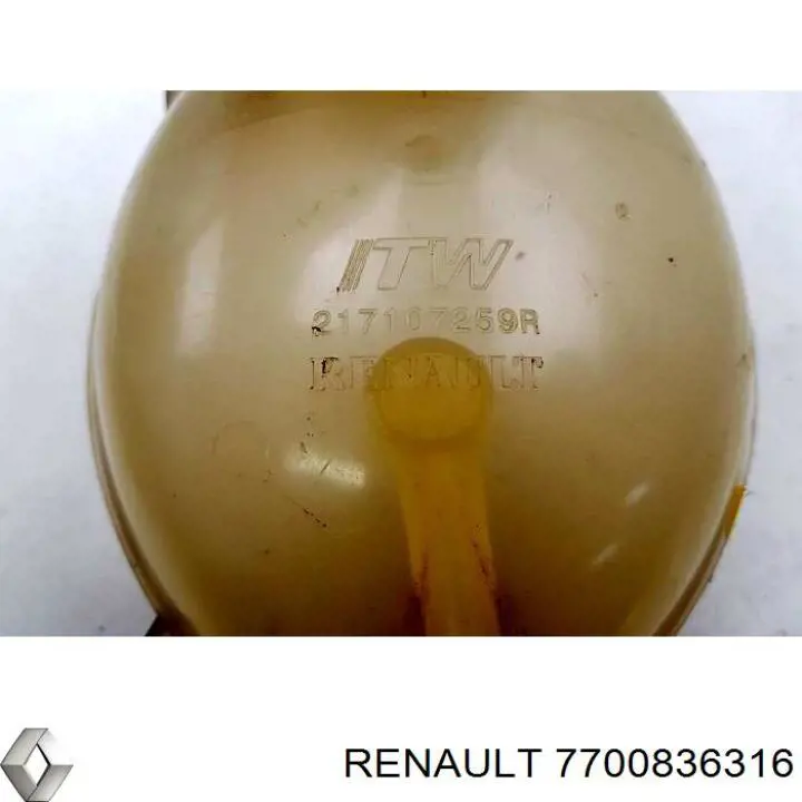 Бачок системи охолодження 7700836316 Renault (RVI)