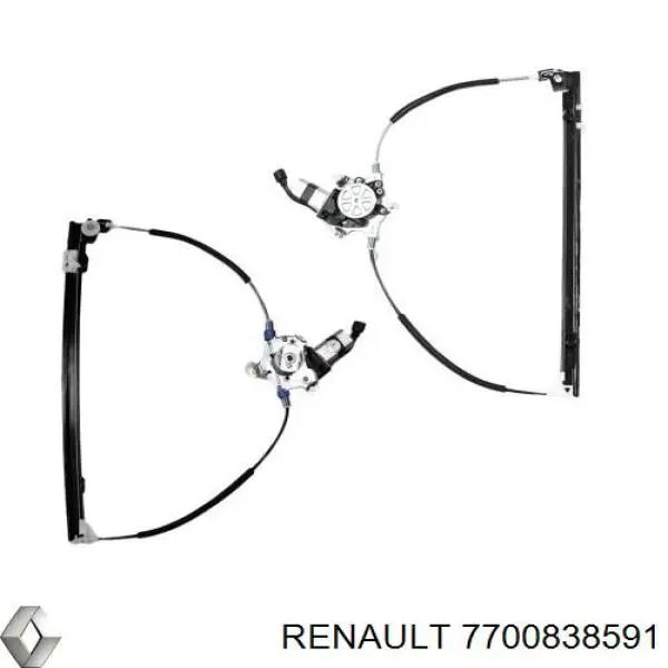 Купити 7700838591 Renault (RVI) Механізм склопідіймача двері передньої, правої