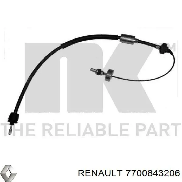 Тросик зчеплення Renault (RVI) 7700429330
