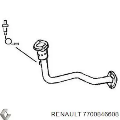 7700846608 Renault (RVI) труба приймальна (штани глушника, передня)