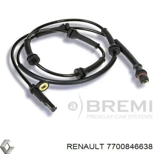 7700846638 Renault (RVI) датчик абс (abs передній, правий)