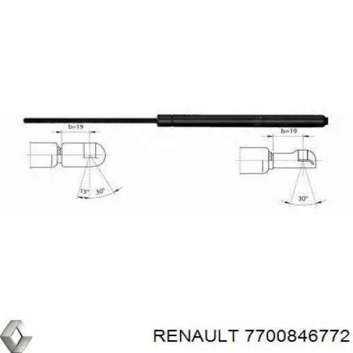 7700846772 Renault (RVI) амортизатор кришки багажника/ двері 3/5-ї задньої