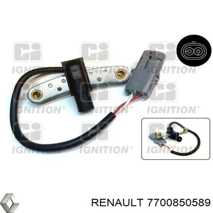 Купити 7700850589 Renault (RVI) Датчик положення (оборотів) коленвалу