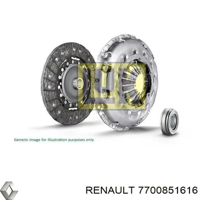 Зчеплення Renault (RVI) 7700851616 ціна, від 81.59 USD