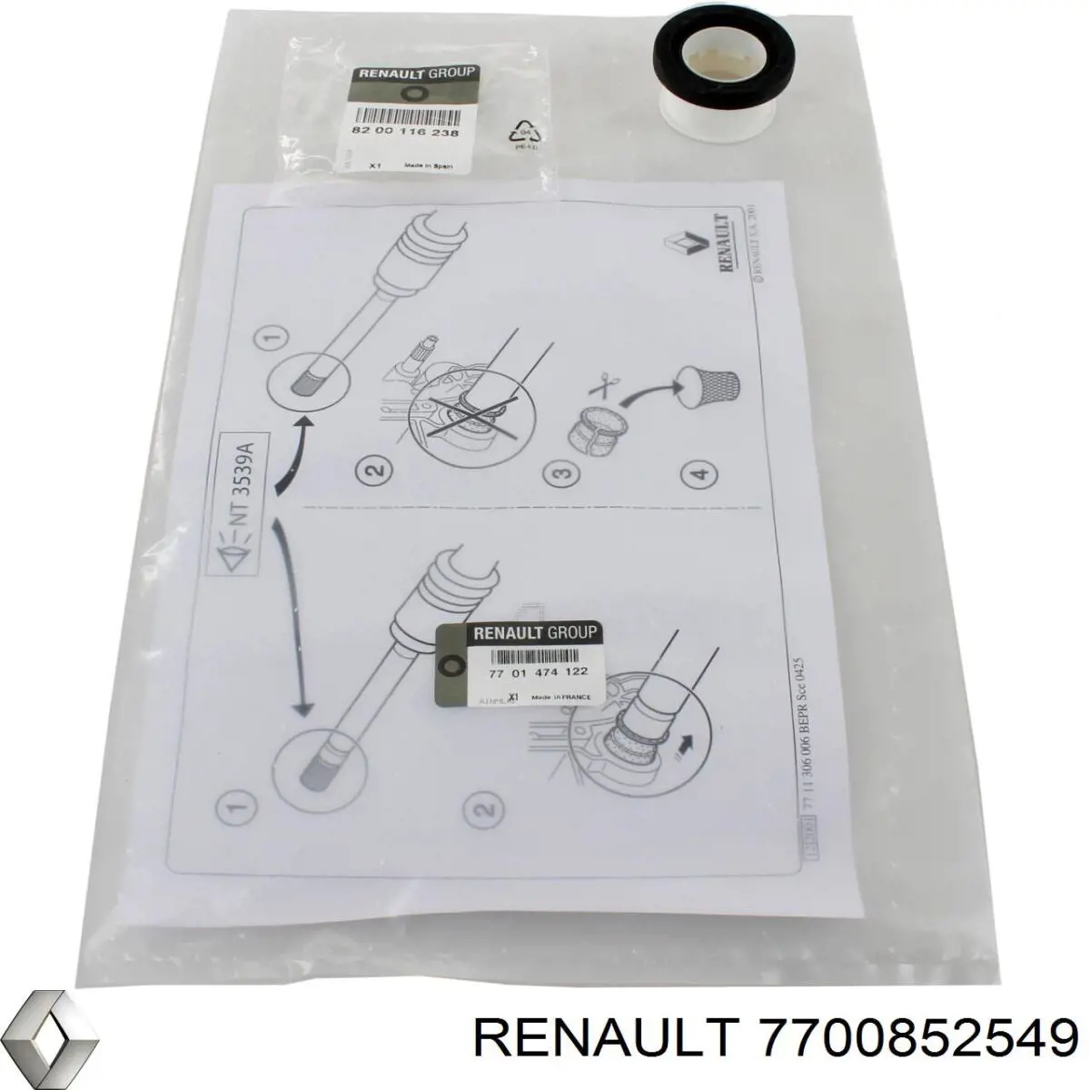 Сальник піввісі переднього моста, правою Renault (RVI) 7700852549 ціна, від 9.70 USD