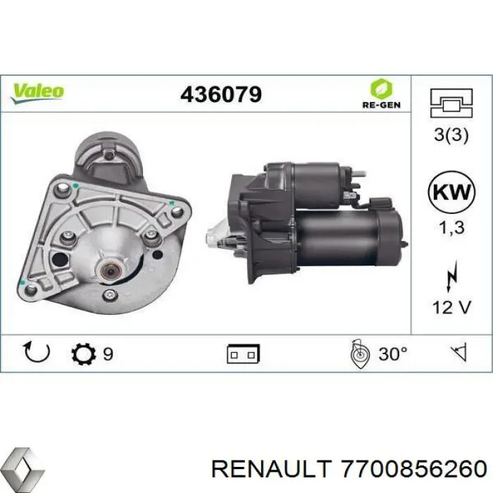 Купити 7700856260 Renault (RVI) Стартер