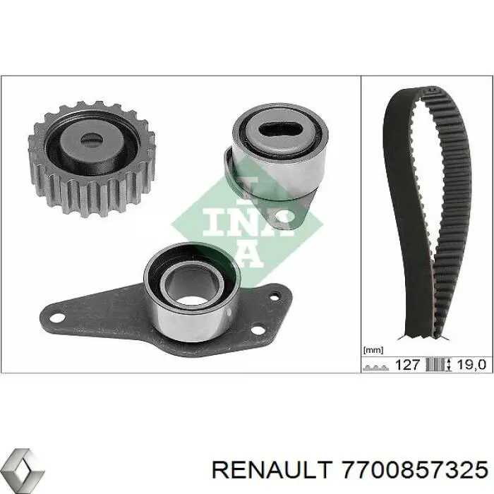 Купити 7700857325 Renault (RVI) Ремінь газорозподільного механізму