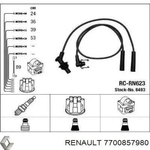 7700857980 Renault (RVI) Проводи високовольтні