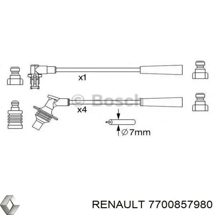 Дроти запалювання Renault (RVI) 7700857980 ціна, від 20.68 USD