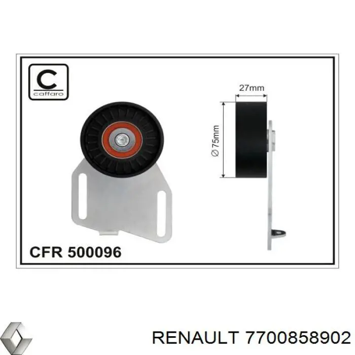 7700858902 Renault (RVI) натягувач приводного ременя
