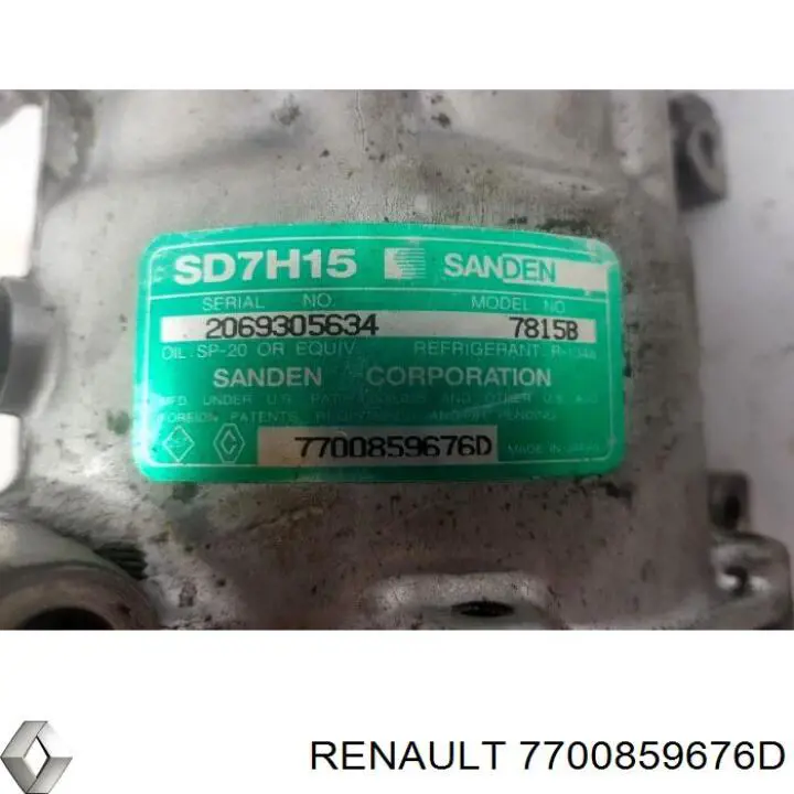 Компресор системи кондиціювання Renault (RVI) 7700859676D ціна, від 126.69 USD