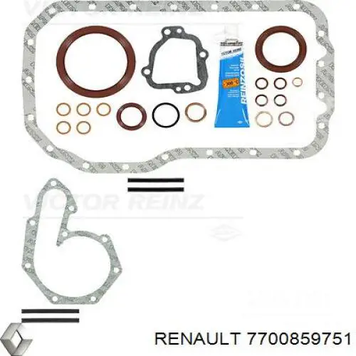 Прокладка піддону картера двигуна Renault (RVI) 7700859751 ціна, від 6.09 USD