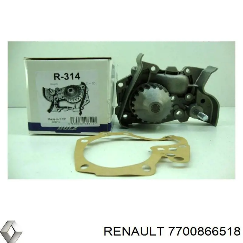 Помпа охолодження Renault (RVI) 7700866518 ціна, від 26.72 USD
