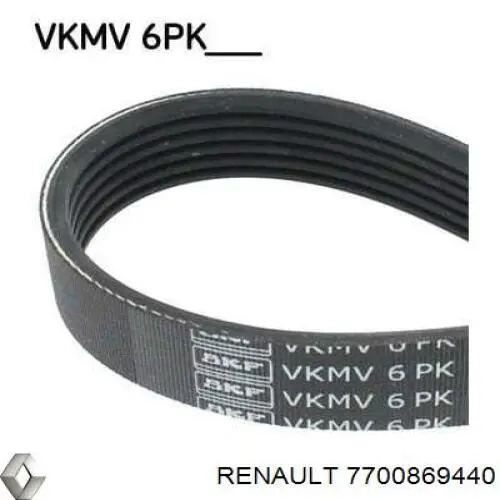 Клиновий ремінь Renault (RVI) 7700869440 ціна, від 10.57 USD