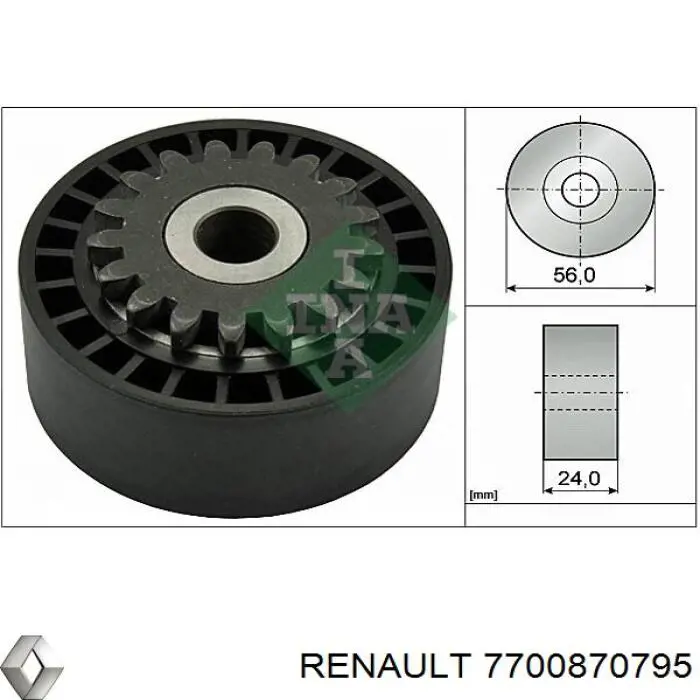 Натяжний ролик Renault (RVI) 7700870795 ціна, від 31.09 USD