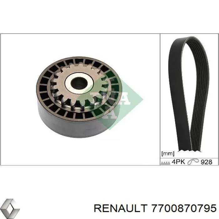 7700870795 Renault (RVI) ролик натягувача приводного ременя