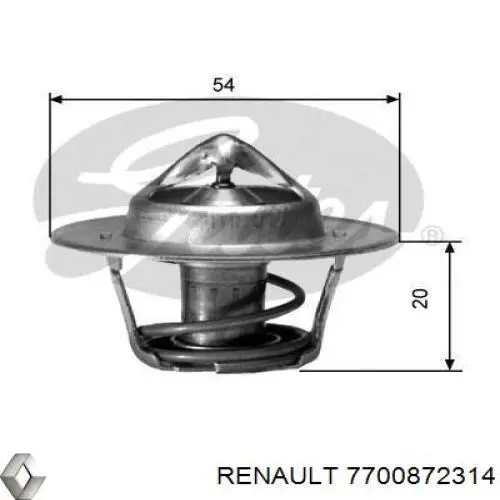Купити 7700872314 Renault (RVI) Термостат в корпусі