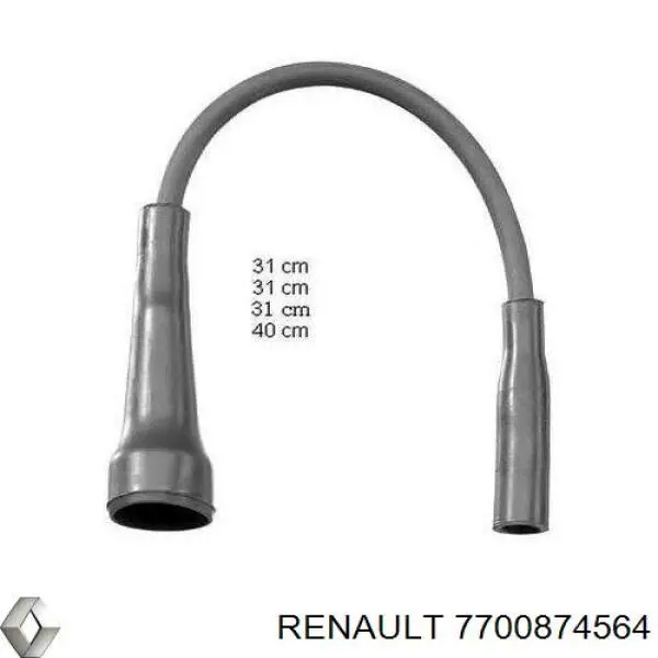 Дріт високовольтний, комплект 7700874564 Renault (RVI)