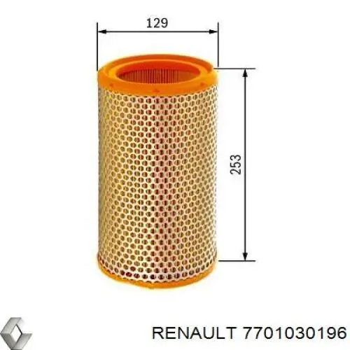 Елемент повітряного фільтра Renault (RVI) 7701030196 ціна, від 6.67 USD
