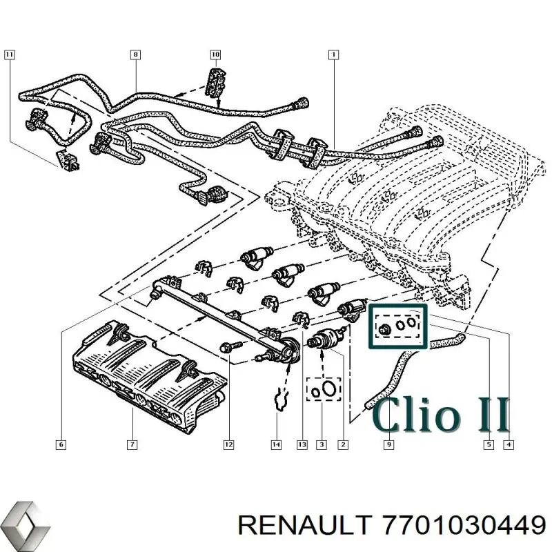 Купити 7701030449 Renault (RVI) Кільце форсунки