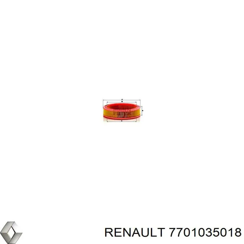 7701035018 Renault (RVI) Повітряний фільтр двигуна