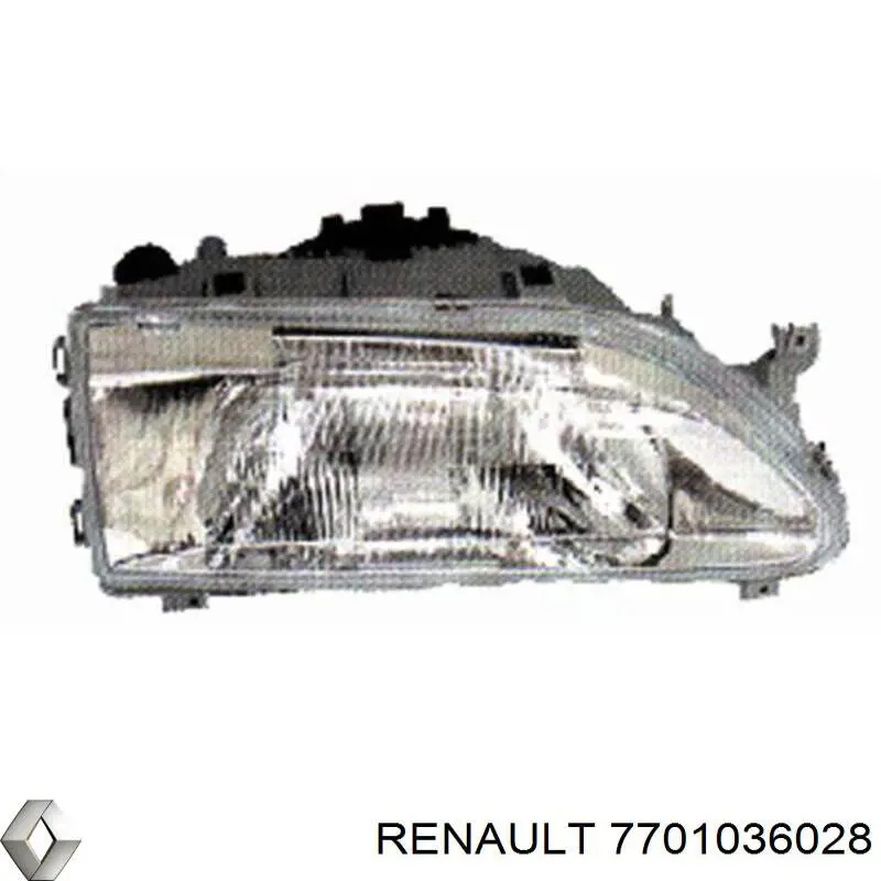 Фара правая Renault (RVI) 7701036028 ціна, від 49.59 USD