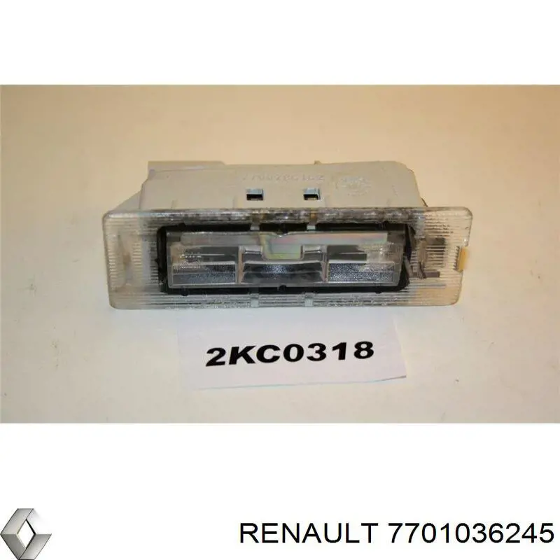 7701036245 Renault (RVI) ліхтар підсвічування заднього номерного знака