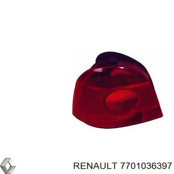 7701036397 Renault (RVI) Скло заднього ліхтаря, лівого