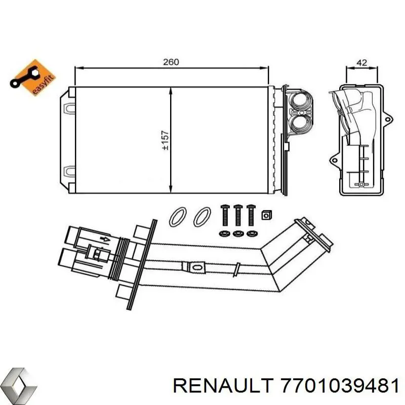 Купити 7701039481 Renault (RVI) Теплообмінник
